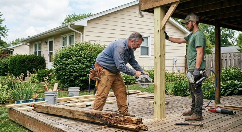 Patio Column Repair in Redmond, WA