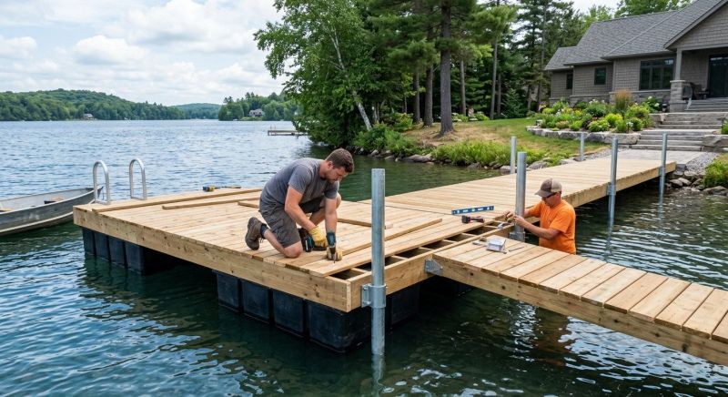 Pond Dock Installation in Kansas City, KS